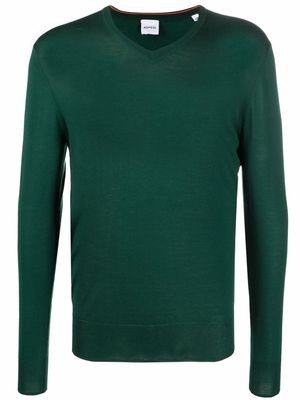 ASPESI V-neck wool jumper - Green