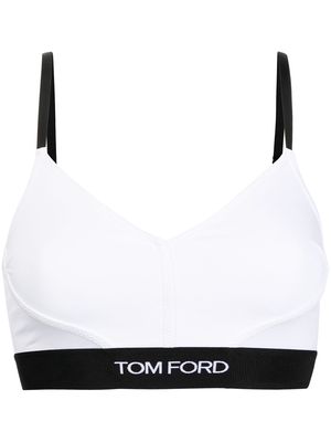TOM FORD logo underband bralette - White