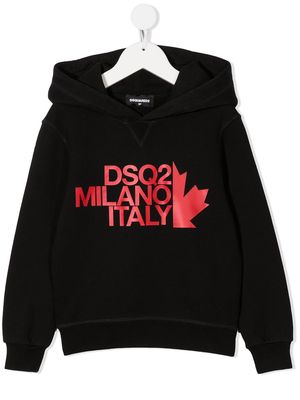 Dsquared2 Kids Milano logo-print hoodie - Black