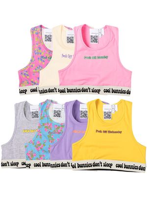 Natasha Zinko pack of 7 cropped sport tops - Multicolour