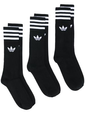 adidas 3 pack Solid crew socks - Black