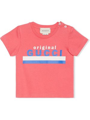Gucci Kids logo-print cotton T-shirt - Pink