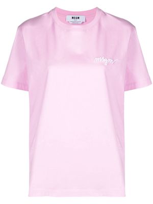 MSGM logo-print short-sleeve T-shirt - Pink