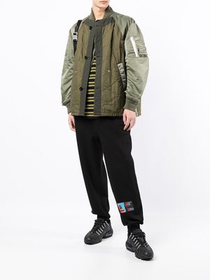 izzue logo tracksuit bottoms - Black