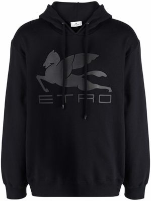 ETRO logo-print drawstring hoodie - Black