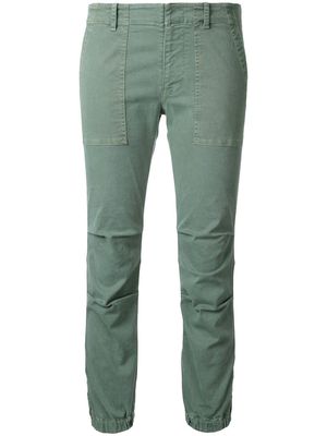 Nili Lotan elasticated hem cropped trousers - Green