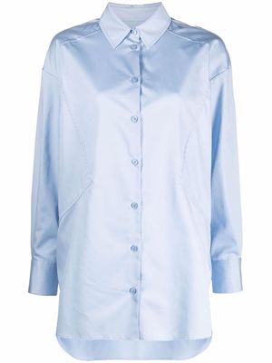 12 STOREEZ appliqué button-up shirt - Blue