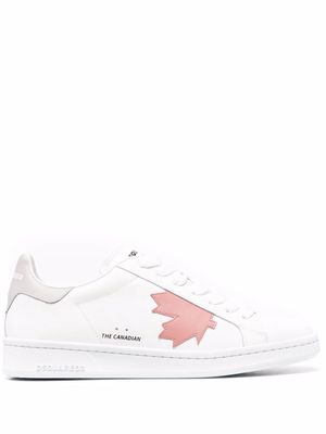 Dsquared2 Boxer leaf-patch sneakers - White
