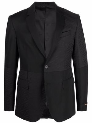Versace single-breasted tailored blazer - Black