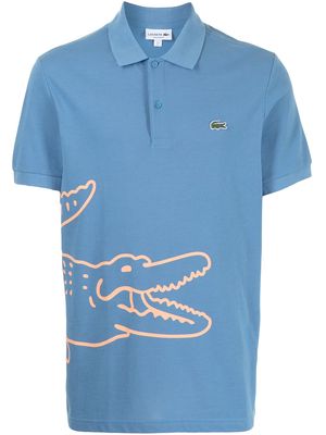 Lacoste logo-print short-sleeved polo shirt - Blue