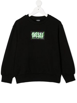 Diesel Kids logo-print sweatshirt - Black