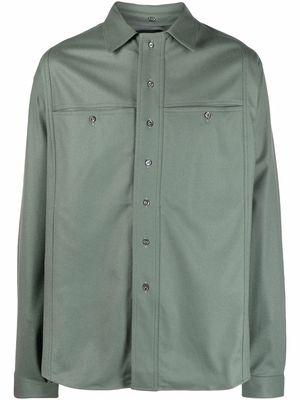 Qasimi chest-pocket longsleeved shirt - Green