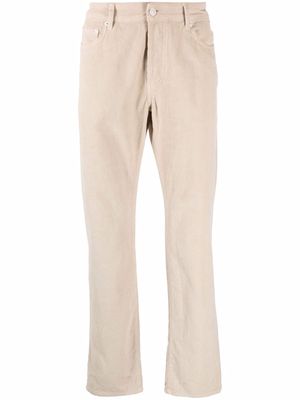 Officine Generale corduroy straight trousers - Neutrals
