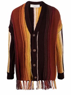 Golden Goose striped knitted cardigan - Orange
