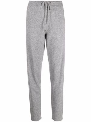 D.Exterior knitted drawstring-waist trackpants - Grey
