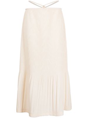 Jonathan Simkhai Mia plisse skirt - White