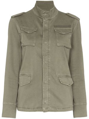 ANINE BING stand-up collar military jacket - Green