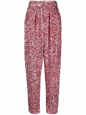 ROTATE Alexa sequin-embellished trousers - Pink