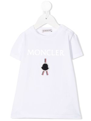 Moncler Enfant logo-print cotton T-Shirt - White