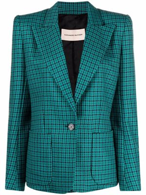 Alexandre Vauthier wool houndstooth-pattern blazer - Green