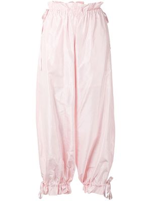 UNDERCOVER ruffled loose fit trousers - Pink