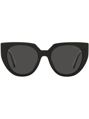 Prada Eyewear logo arm cat-eye sunglasses - Black