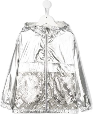 Moncler Enfant logo-print jacket - Silver