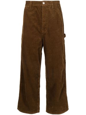 izzue wide-leg corduroy trousers - Brown