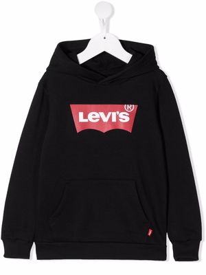 Levi's Kids logo-print oversized hoodie - Black