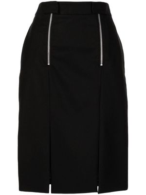 EFTYCHIA high-waist zip-detail skirt - Black