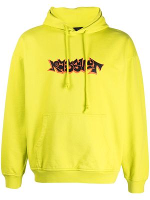 PACCBET graffiti logo printed hoodie - Yellow
