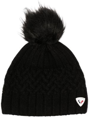 Rossignol cable-knit beanie - Black