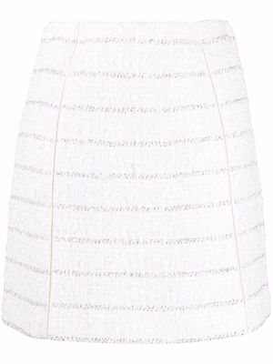 Giambattista Valli striped tweed skirt - White