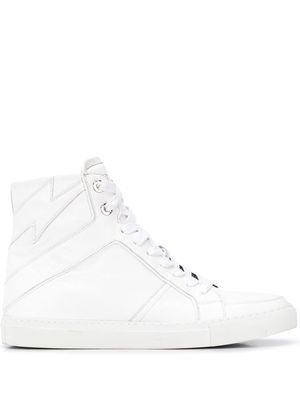 Zadig&Voltaire High Flash lace-up sneakers - White