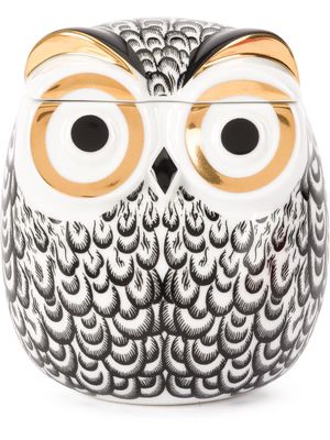 Fornasetti owl printed jar - White