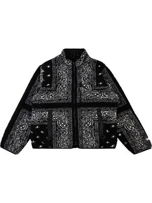 Supreme reversible bandana fleece jacket - Black
