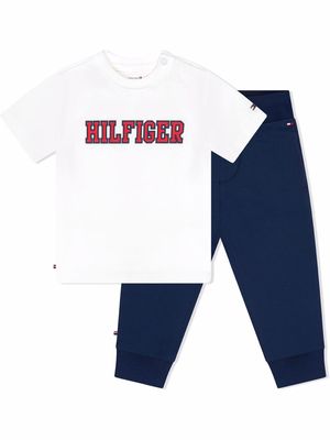 Tommy Hilfiger Junior logo-print tracksuit set - Blue