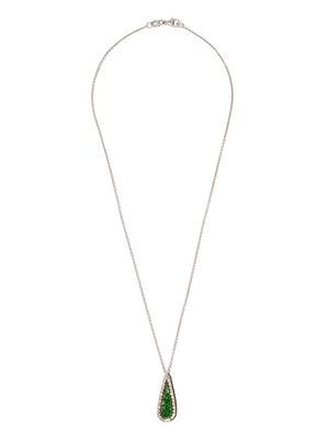 Kimberly McDonald 18kt white gold garnet and diamond necklace - Silver