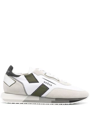 GHOUD colour-block lace-up trainers - White