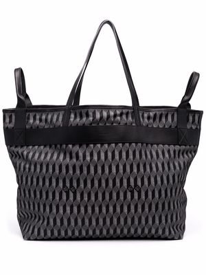 Au Départ geometric large tote bag - Black