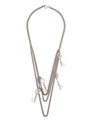 C2h4 key layered necklace - Silver
