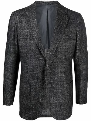 Kiton single-breasted cashmere-blend blazer - Grey