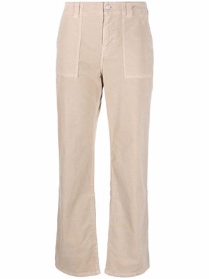 Kenzo Tiger-patch straight-leg trousers - Neutrals