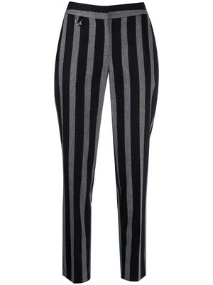 Lorena Antoniazzi striped peg trousers - Black