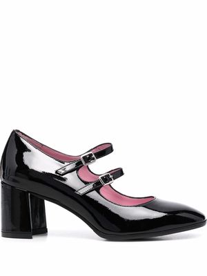 Carel side-buckle detail pumps - Black