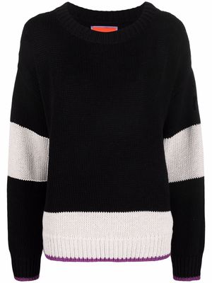 La DoubleJ colourblock oversized knit jumper - Black