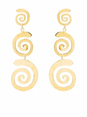 ALBERT COLL Victoria spiral earrings - Gold