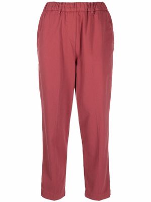 Alysi straight-leg cotton trousers - Red