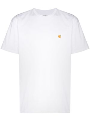 Carhartt WIP Chase logo-embroidered cotton T-shirt - White