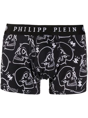 Philipp Plein Outline skull-print boxers - Black
